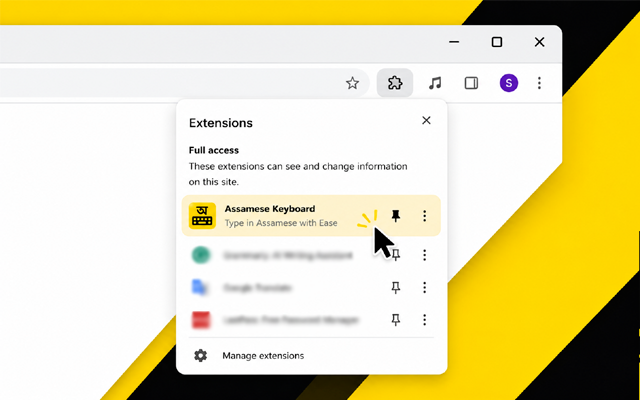 Step 2: Pin the extension in Chrome menu